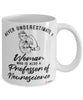 Professor of Neuroscience Mug Never Underestimate A Woman Who Is Also A Professor of Neuroscience Coffee Cup White