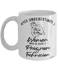 Program Technician Mug Never Underestimate A Woman Who Is Also A Program Tech Coffee Cup White