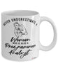 Programmer Analyst Mug Never Underestimate A Woman Who Is Also A Programmer Analyst Coffee Cup White