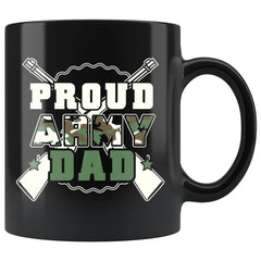 Proud Army Dad 11oz Black Coffee Mugs