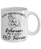 R and D Technician Mug Never Underestimate A Woman Who Is Also A R and D Tech Coffee Cup White