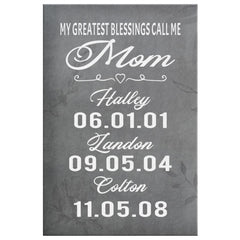 Raymond B Personalized Mothers Day Gift Canvas Print My Greatest Blessings Call Me Mom