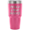 Reading Travel Mug Peace Love Books 30 oz Stainless Steel Tumbler