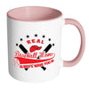 Real Baseball Moms Always Wave You In White 11oz Accent Coffee Mugs