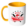 Real Baseball Moms Always Wave You In White 11oz Accent Coffee Mugs