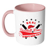 Real Baseball Moms Always Wave You In White 11oz Accent Coffee Mugs