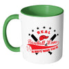 Real Baseball Moms Always Wave You In White 11oz Accent Coffee Mugs