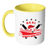 Real Baseball Moms Always Wave You In White 11oz Accent Coffee Mugs