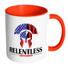 Relentless Defender Mug White 11oz Accent Coffee Mugs