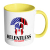 Relentless Defender Mug White 11oz Accent Coffee Mugs