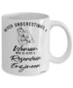 Reservoir Engineer Mug Never Underestimate A Woman Who Is Also A Reservoir Engineer Coffee Cup White