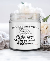 Resource Officer Candle Never Underestimate A Woman Who Is Also A Resource Officer 9oz Vanilla Scented Candles Soy Wax