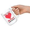 Retro Gamer Mug You Fill My Heart Containers 15oz White Coffee Mugs