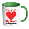 Retro Gamer Mug You Fill My Heart Containers White 11oz Accent Coffee Mugs