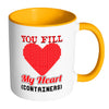 Retro Gamer Mug You Fill My Heart Containers White 11oz Accent Coffee Mugs