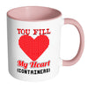 Retro Gamer Mug You Fill My Heart Containers White 11oz Accent Coffee Mugs