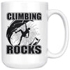 Rock Climber Mug Climbing Rocks 15oz White Coffee Mugs