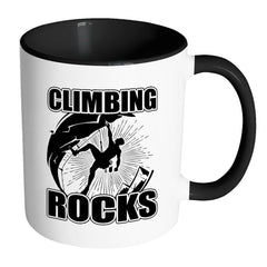 Rock Climber Mug Climbing Rocks White 11oz Accent Coffee Mugs