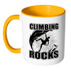 Rock Climber Mug Climbing Rocks White 11oz Accent Coffee Mugs