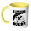Rock Climber Mug Climbing Rocks White 11oz Accent Coffee Mugs