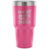 Rock Climbers Travel Mug Climb Up Or Fall Down 30 oz Stainless Steel Tumbler