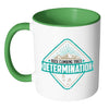 Rock Climbing Mug Rock Climbing Takes Determination White 11oz Accent Coffee Mugs