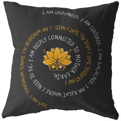 Root Chakra Affirmation Yoga Pillows I Am Grounded I Am Centered I Am Balanced