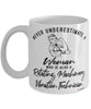 Rotating Machinery Vibration Technician Mug Never Underestimate A Woman Who Is Also A Rotating Machinery Vibration Tech Coffee Cup White