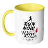 Running Mug Run Now Wine and Dine Later White 11oz Accent Coffee Mugs