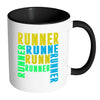 Running Mug Runner White 11oz Accent Coffee Mugs