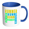 Running Mug Runner White 11oz Accent Coffee Mugs