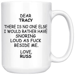 Russell C Funny Personalized Snoring Mug