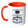 Sailing Mug Smooth Sea Never Made Skillful Sailor White 11oz Accent Coffee Mugs