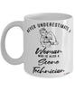 Scene Technician Mug Never Underestimate A Woman Who Is Also A Scene Tech Coffee Cup White