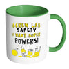 Science Mug Screw Lab Safety I Want Super Powers White 11oz Accent Coffee Mugs