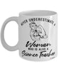 Science Teacher Mug Never Underestimate A Woman Who Is Also A Science Teacher Coffee Cup White