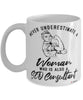 SEO Consultant Mug Never Underestimate A Woman Who Is Also A SEO Consultant Coffee Cup White