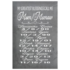 SGDarnell Personalized Mothers Day Gift Canvas Print My Greatest Blessings Call Me Mom