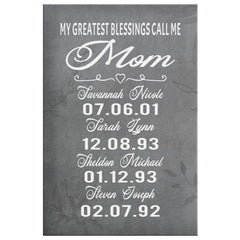 Sheldon H Personalized Mothers Day Gift Canvas Print My Greatest Blessings Call Me Mom