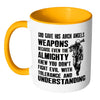 Soldier Mug God Give His Arch Angels Weapons White 11oz Accent Coffee Mugs