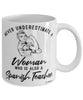 Spanish Teacher Mug Never Underestimate A Woman Who Is Also A Spanish Teacher Coffee Cup White