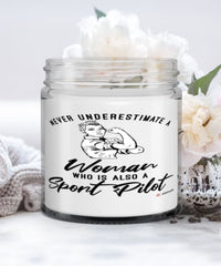 Sport Pilot Candle Never Underestimate A Woman Who Is Also A Sport Pilot 9oz Vanilla Scented Candles Soy Wax