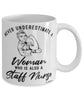 Staff Nurse Mug Never Underestimate A Woman Who Is Also A Staff Nurse Coffee Cup White