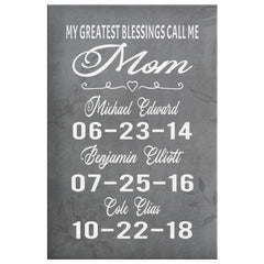 Stephen H Personalized Mothers Day Gift Canvas Print My Greatest Blessings Call Me Mom