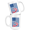 Surfing Mug Surfing American Flag 15oz White Coffee Mugs
