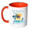 Surfing Mug Id Rather Be Surfing White 11oz Accent Coffee Mugs