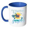 Surfing Mug Id Rather Be Surfing White 11oz Accent Coffee Mugs