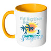 Surfing Mug Id Rather Be Surfing White 11oz Accent Coffee Mugs