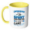 Swimmer Mug Swimming Is A Sport Everything Else White 11oz Accent Coffee Mugs