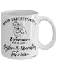 System Operations Technician Mug Never Underestimate A Woman Who Is Also A System Operations Tech Coffee Cup White